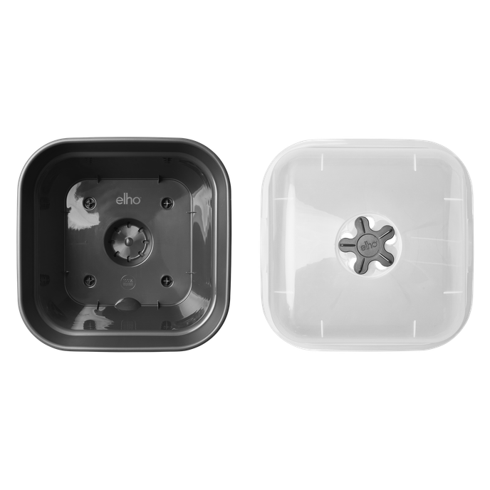 green basics growpot square allin1 20cm living black